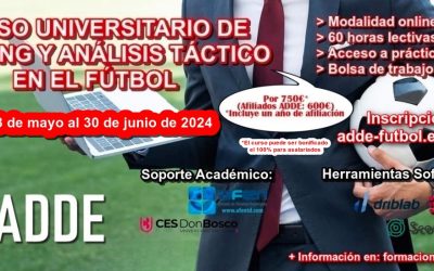 I Curso Universitario de Scouting y Análisis Táctico en el Fútbol ADDE